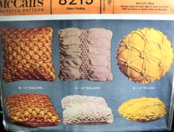 8215  McCalls 1966 KNIFE EDGE POP-SMOCKED PILLOWS OR CHAIR PADS PATTERN